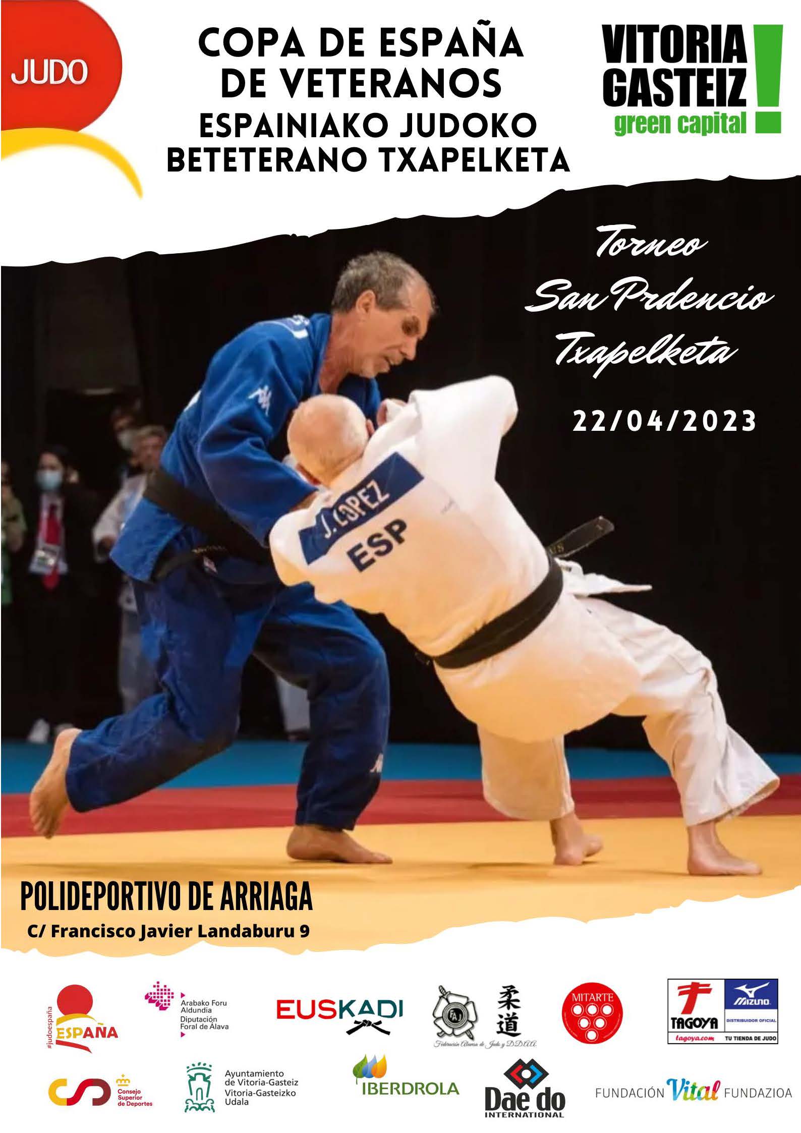 8 medallas en la Copa de Espa&ntilde;a de Judo Veteranos Vitoria. 22-04-23